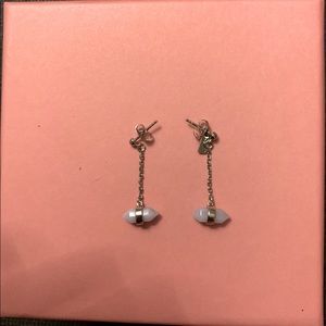 Earrings Coach - silver with lavender gem
